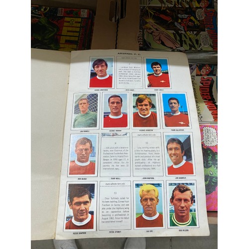 417 - Collection of sticker albums and memorabilia for football, super league, Star Wars etc,  including A... 