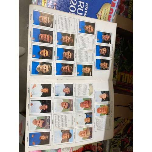 417 - Collection of sticker albums and memorabilia for football, super league, Star Wars etc,  including A... 