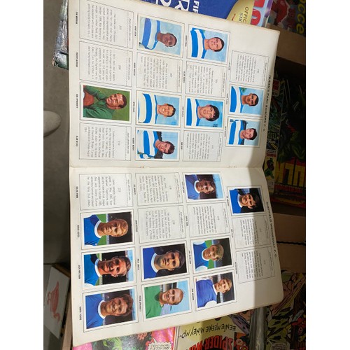 417 - Collection of sticker albums and memorabilia for football, super league, Star Wars etc,  including A... 