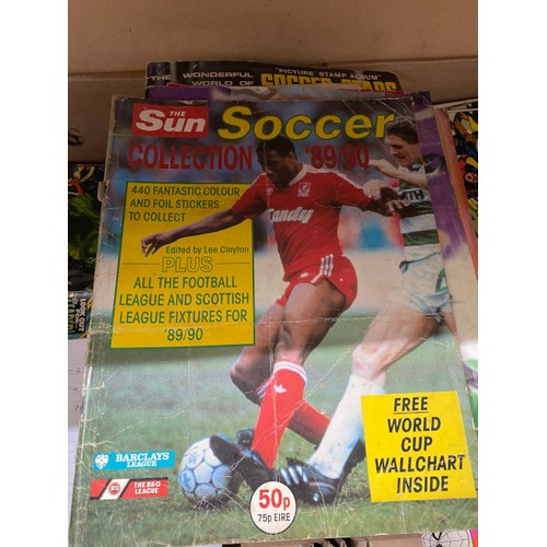 417 - Collection of sticker albums and memorabilia for football, super league, Star Wars etc,  including A... 