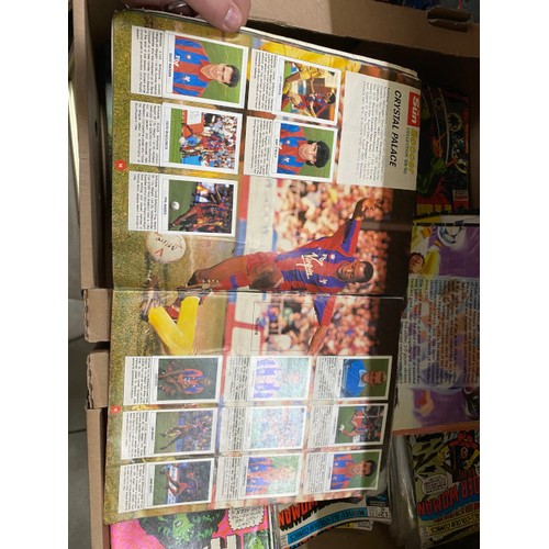 417 - Collection of sticker albums and memorabilia for football, super league, Star Wars etc,  including A... 