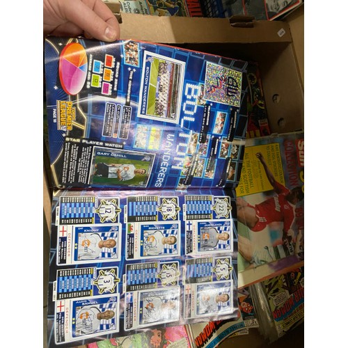 417 - Collection of sticker albums and memorabilia for football, super league, Star Wars etc,  including A... 