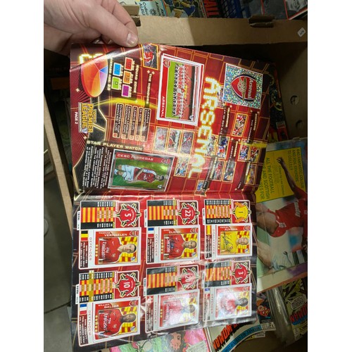 417 - Collection of sticker albums and memorabilia for football, super league, Star Wars etc,  including A... 