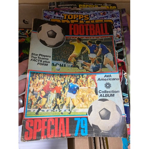 417 - Collection of sticker albums and memorabilia for football, super league, Star Wars etc,  including A... 