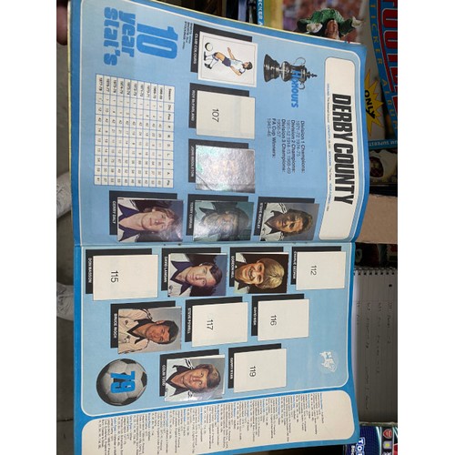 417 - Collection of sticker albums and memorabilia for football, super league, Star Wars etc,  including A... 