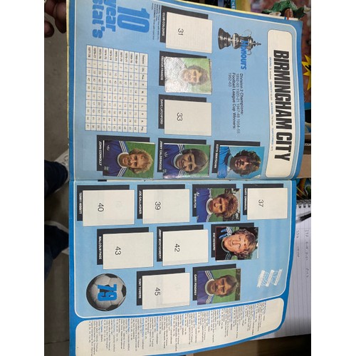 417 - Collection of sticker albums and memorabilia for football, super league, Star Wars etc,  including A... 