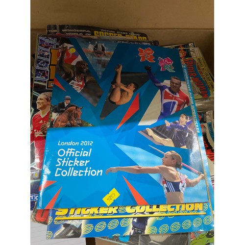 417 - Collection of sticker albums and memorabilia for football, super league, Star Wars etc,  including A... 