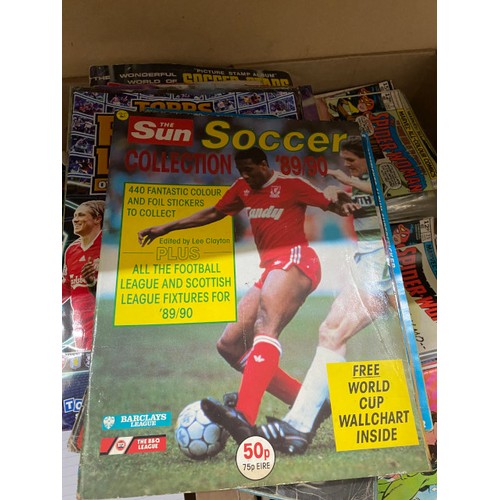 417 - Collection of sticker albums and memorabilia for football, super league, Star Wars etc,  including A... 