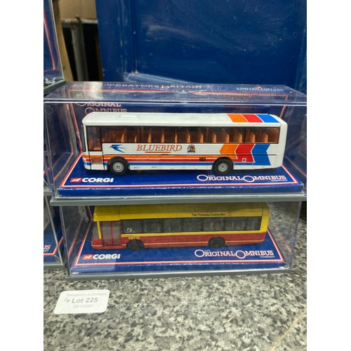 225 - 10 boxed CORGI Bus Operators Britain Original Omnibus limited edition 1:76 including Stagecoach Van ... 