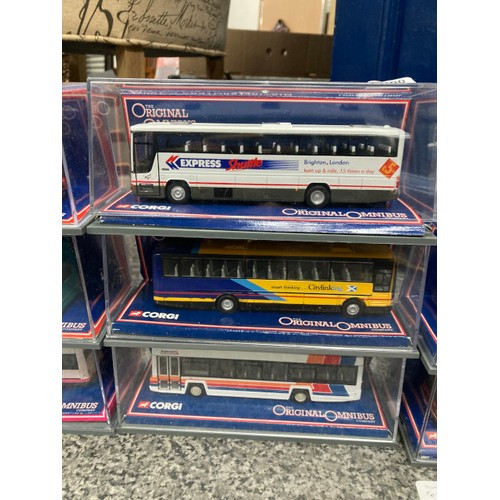 225 - 10 boxed CORGI Bus Operators Britain Original Omnibus limited edition 1:76 including Stagecoach Van ... 