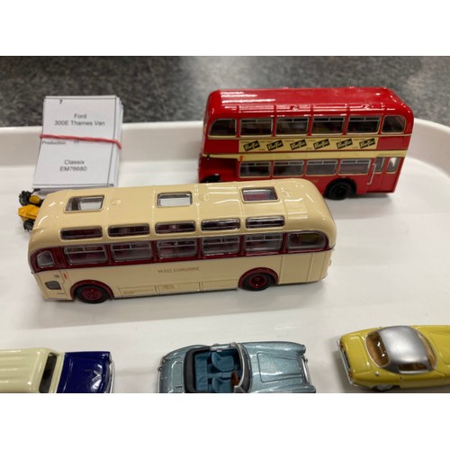 249 - 34 mainly diecast 1:76 model vehicles with information cards including Vauxhall H-Type Ten Four 1937... 