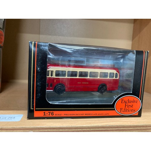 265 - 12 boxed 1:76 diecast Exclusive First Editions buses including Bristol MW Coach Royal Blue 16203, Da... 