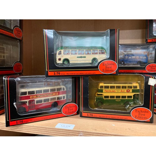 270 - 13 boxed 1:76 diecast Exclusive First Editions buses including Bristol VR III Wilts & Dorset 20421, ... 