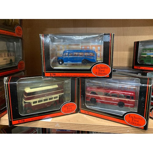 270 - 13 boxed 1:76 diecast Exclusive First Editions buses including Bristol VR III Wilts & Dorset 20421, ... 