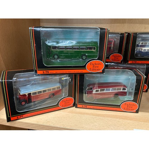 271 - 12 boxed 1:76 diecast Exclusive First Editions buses including 12 AEC (RT) Ensignbus 10120, Bristol ... 