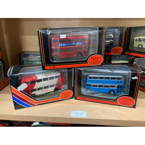 271 - 12 boxed 1:76 diecast Exclusive First Editions buses including 12 AEC (RT) Ensignbus 10120, Bristol ... 