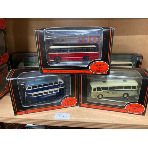 271 - 12 boxed 1:76 diecast Exclusive First Editions buses including 12 AEC (RT) Ensignbus 10120, Bristol ... 