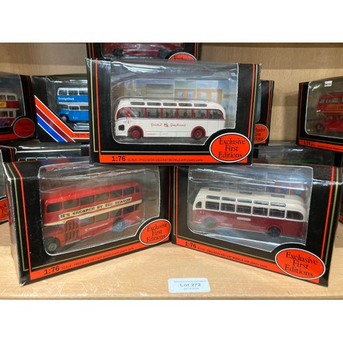 272 - 13 boxed 1:76 diecast Exclusive First Editions buses including Routemaster Overtime London Transport... 