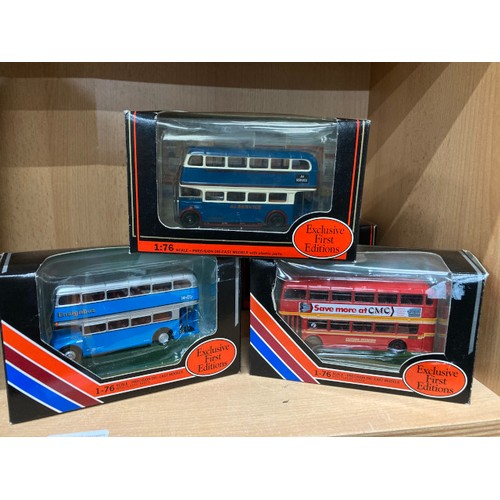 272 - 13 boxed 1:76 diecast Exclusive First Editions buses including Routemaster Overtime London Transport... 