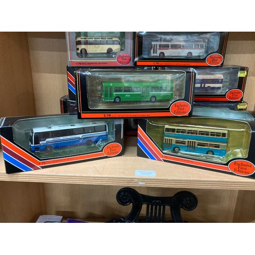 278 - 13 boxed 1:76 diecast Exclusive First Editions buses including Bristol VRIII Yorkshire Rider Bradfor... 