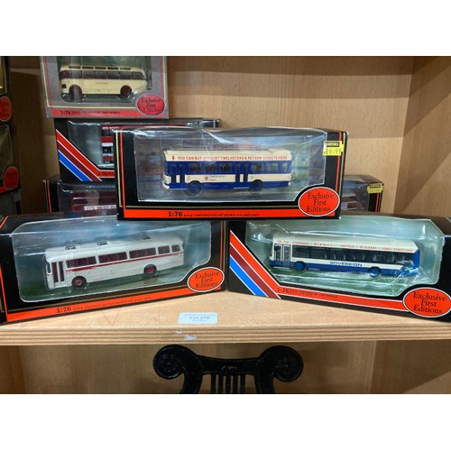 278 - 13 boxed 1:76 diecast Exclusive First Editions buses including Bristol VRIII Yorkshire Rider Bradfor... 