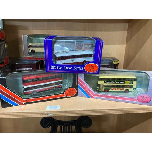 278 - 13 boxed 1:76 diecast Exclusive First Editions buses including Bristol VRIII Yorkshire Rider Bradfor... 