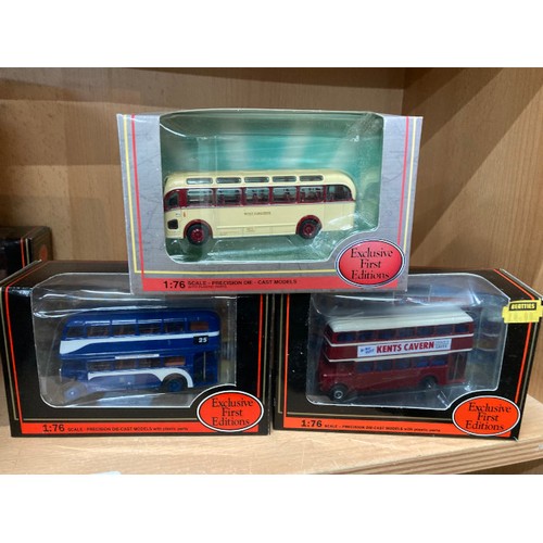 278 - 13 boxed 1:76 diecast Exclusive First Editions buses including Bristol VRIII Yorkshire Rider Bradfor... 