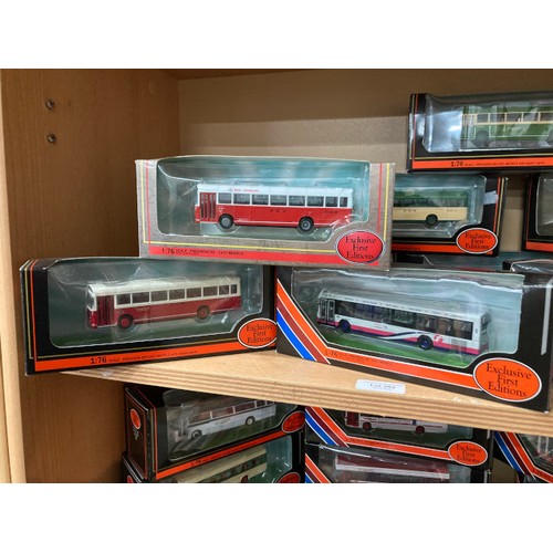 282 - 10 boxed 1:76 diecast Exclusive First Editions buses including Plaxton Pointer Dennis Dart 20610, Br... 