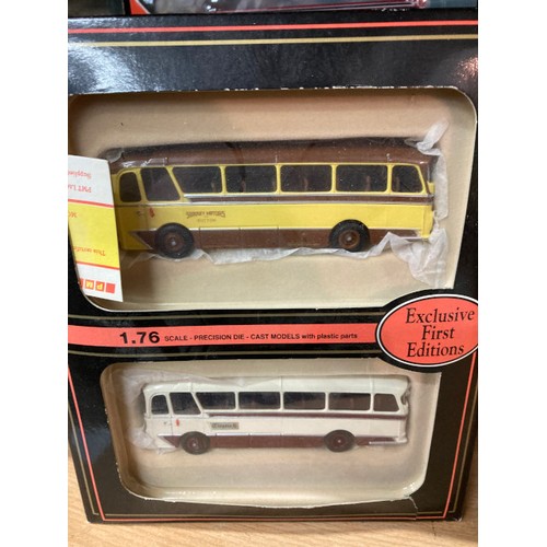 283 - 12 boxed 1:76 diecast Exclusive First Editions buses (one box contains 2 buses) including Timpsons &... 