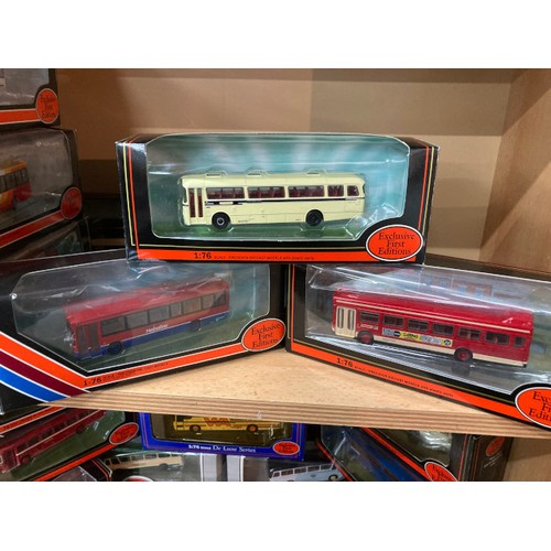 283 - 12 boxed 1:76 diecast Exclusive First Editions buses (one box contains 2 buses) including Timpsons &... 