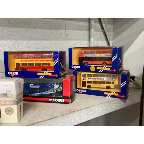 409 - 19 boxed CORGI diecast buses (some limited editions) including Midland Red Leyland Leopard, London T... 