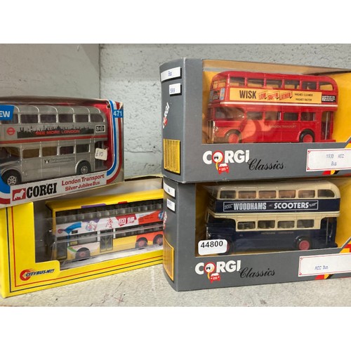 409 - 19 boxed CORGI diecast buses (some limited editions) including Midland Red Leyland Leopard, London T... 