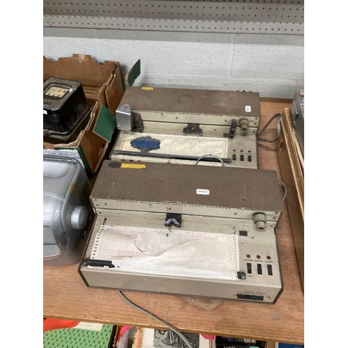 415 - Vintage electrical items inc. 2 Heathkit multi-speed servo chart recorders model. IR-18M, 2 Radford ... 