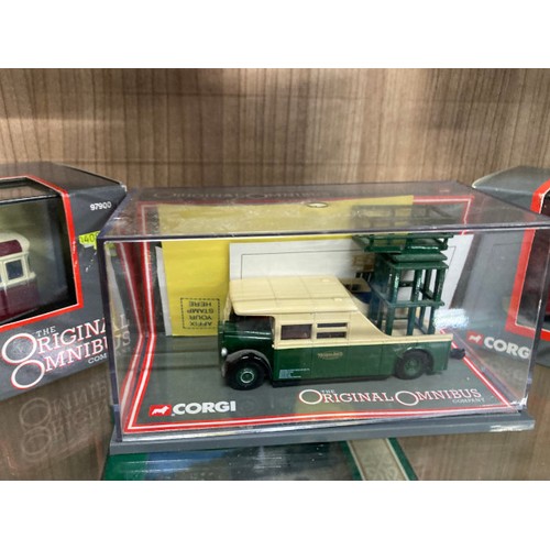 461 - 10 boxed CORGI Limited Edition diecast bus models including Bristol Tower Wagon Maidstone & District... 