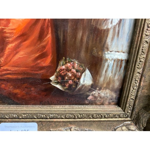 425 - Gilt framed oil painting on panel by Rene Maire Leon Devillario (French, 1874-1942) signed lower rig... 