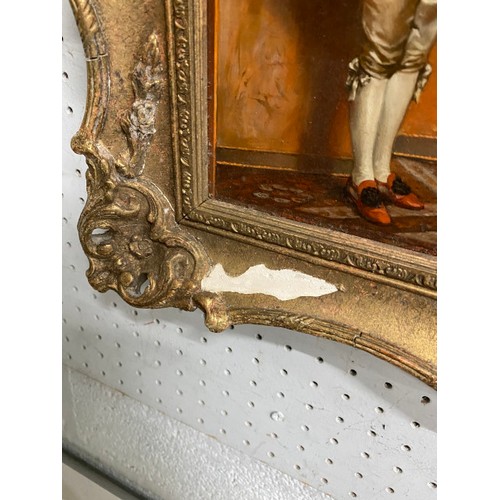 425 - Gilt framed oil painting on panel by Rene Maire Leon Devillario (French, 1874-1942) signed lower rig... 