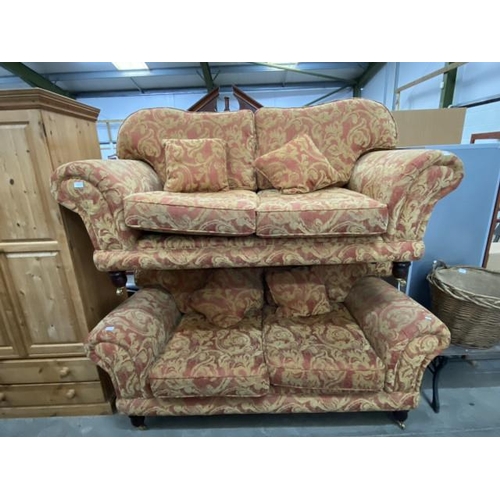 141 - 2 Duresta style settees with scatter cushions 190W