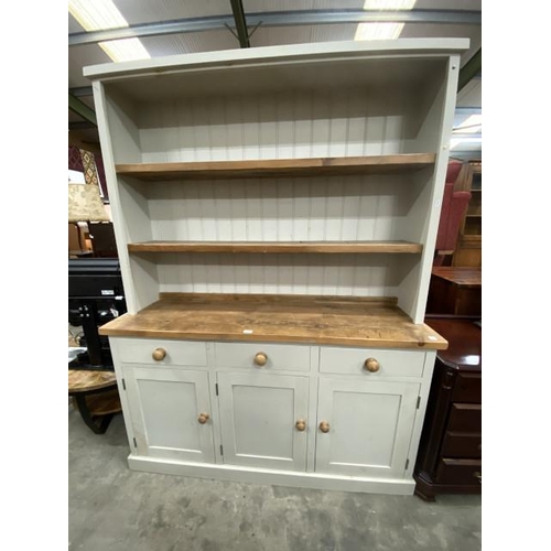 166 - Handmade bespoke farmhouse dresser 198H 153W 42D (splits for transportation)