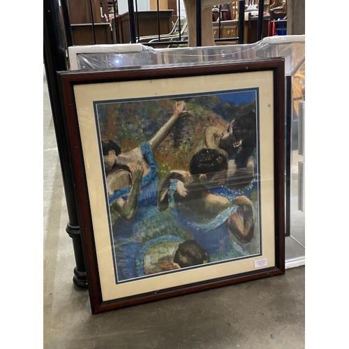 178 - Oak framed Edgar Degas (French 1834-1917) print 'The Blue Dancers' 53 x 58cm