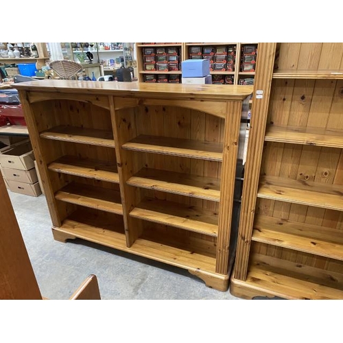 210 - Pine bookcase 120H 146W 31D