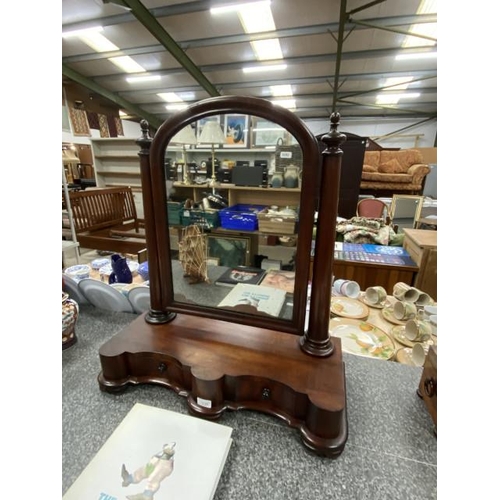 222 - Victorian mahogany dressing table mirror 66W 72H 28D