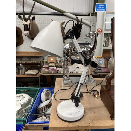 428 - White angle poise desk lamp