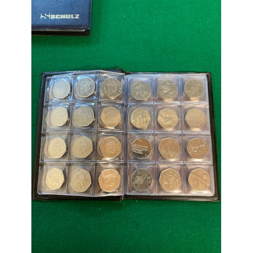 299 - Album of circulated commemorative 50p's 1998-2023 including 2008 Britannia and 2017 Shield, but miss... 