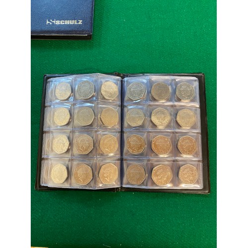 299 - Album of circulated commemorative 50p's 1998-2023 including 2008 Britannia and 2017 Shield, but miss... 