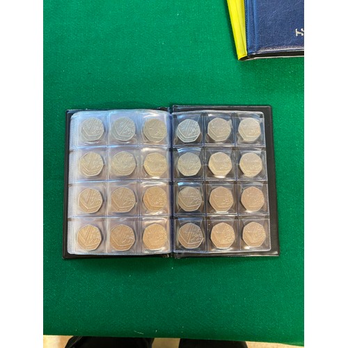 300 - Album of circulated 2017 50p Shields (96 coins)