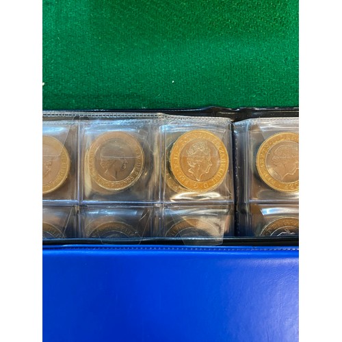 304 - Full set of £2 commemorative circulated coins from 1999 Rugby to 2016 Fire of London including date ... 