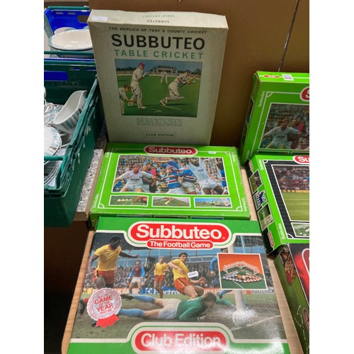 407 - Collection of Subbuteo inc. table cricket club edition, The F.A. Premiere League, table soccer set N... 