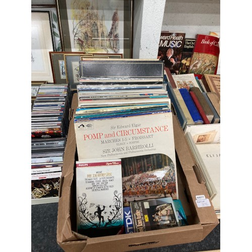 372 - Collection of mainly music books, classical LP's & CD's inc. Edward Heath Music, Songs of Praise wit... 