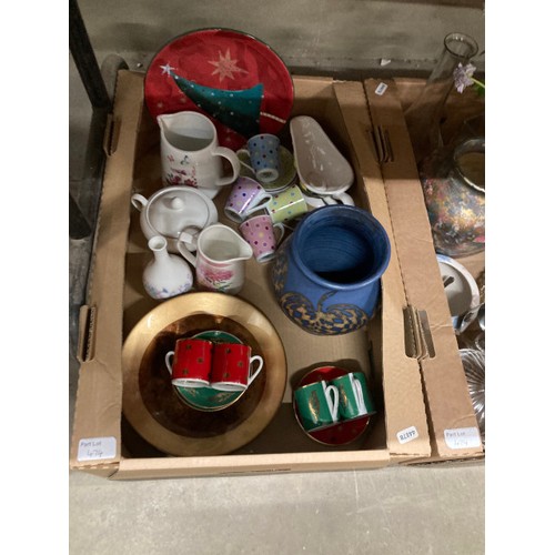 474 - 12 boxes of assorted collectables including decorative plates, vases, cut glass bowls, coffee cans a... 