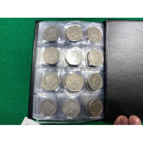 282 - Album of various Isle of Man and Guernsey circulated 50p's including Isle of Man Motorbike Race 1997... 